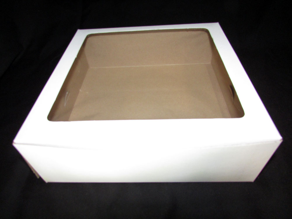 9 x 9 x 3 WINDOW CAKE BOX